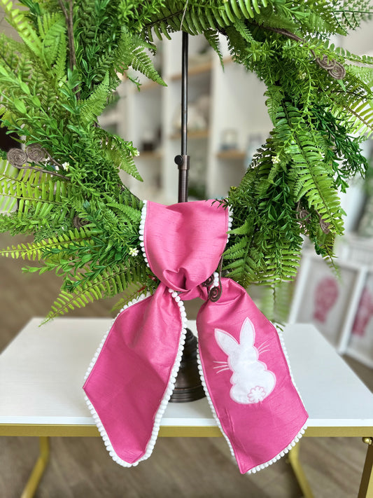 Wired Bunny Wreath Sash