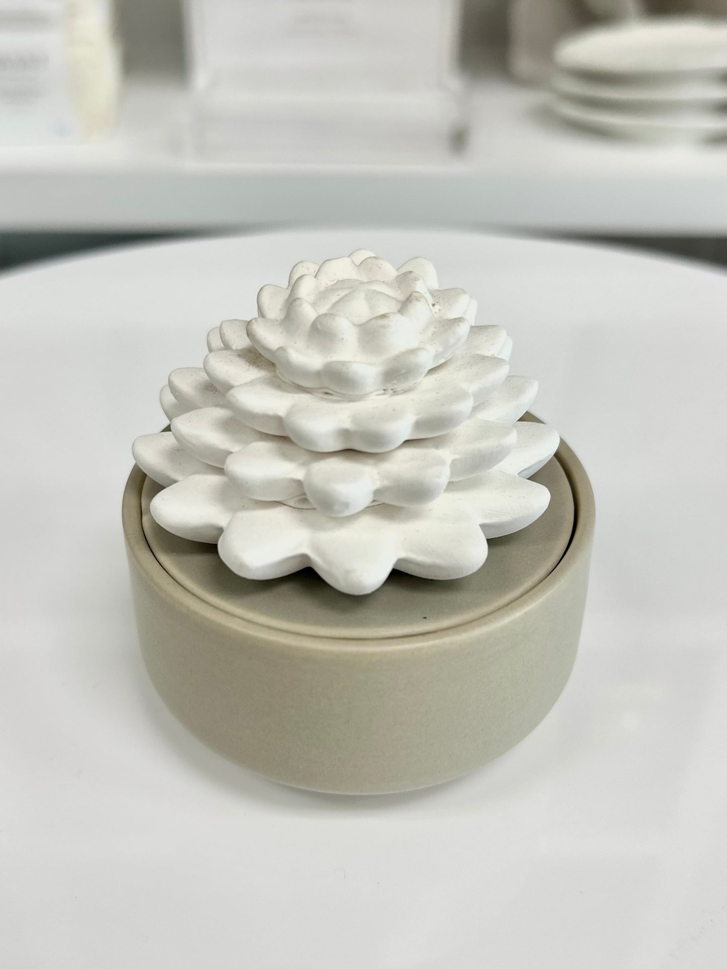 Spa Essential Oil Porcelain Diffuser w/ Peppermint Essential Oil (3 designs to choose from)