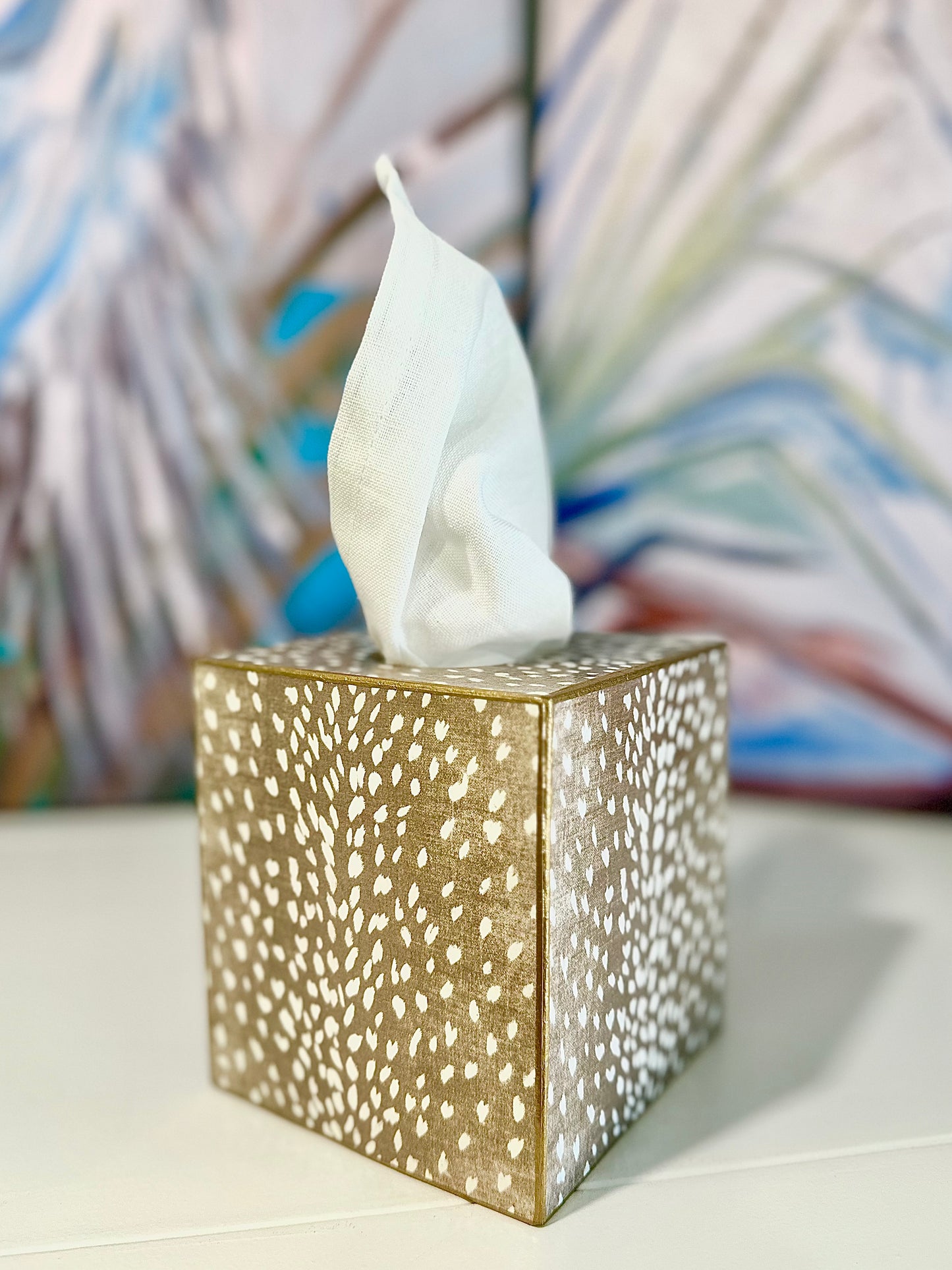 Tan Antelope Tissue Box Cover