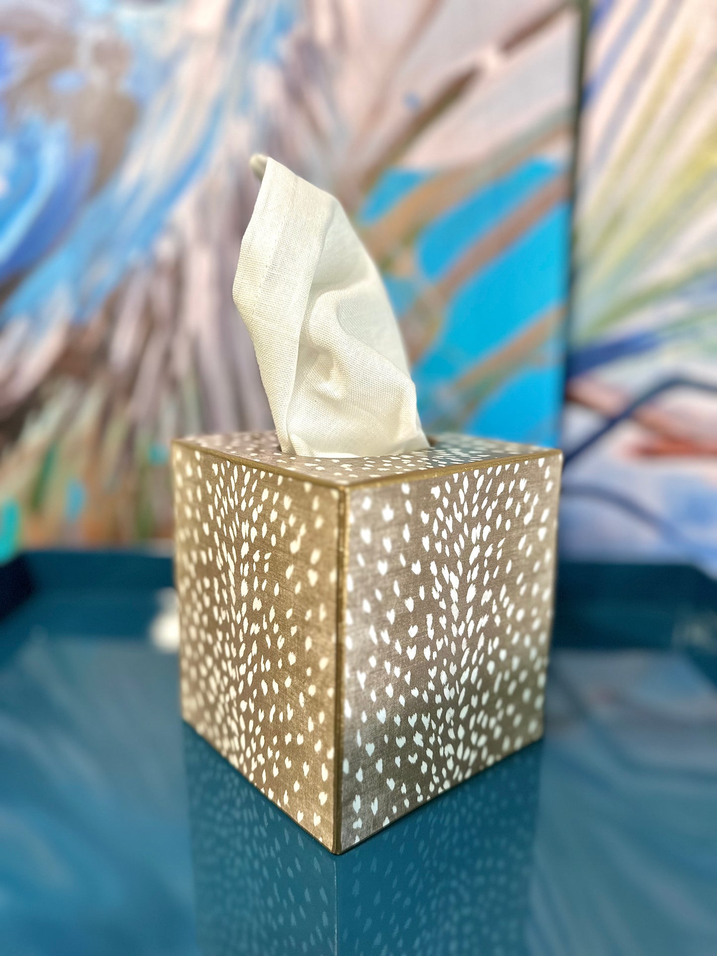 Tan Antelope Tissue Box Cover