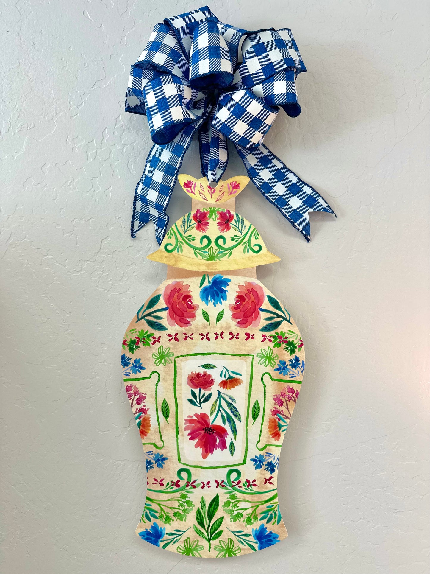 Rose Marie Ginger Jar Door Hanger