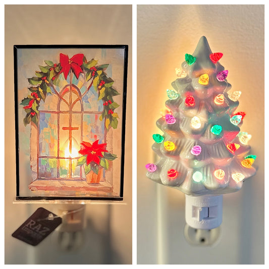 6" Christmas Themed Night Light, 2 styles