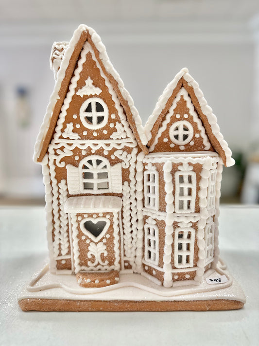 12" Lighted Gingerbread House