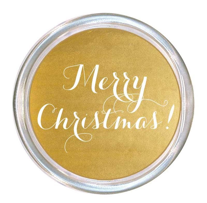 Merry Chirstmas on Gold Foil Coaster/trinket tray