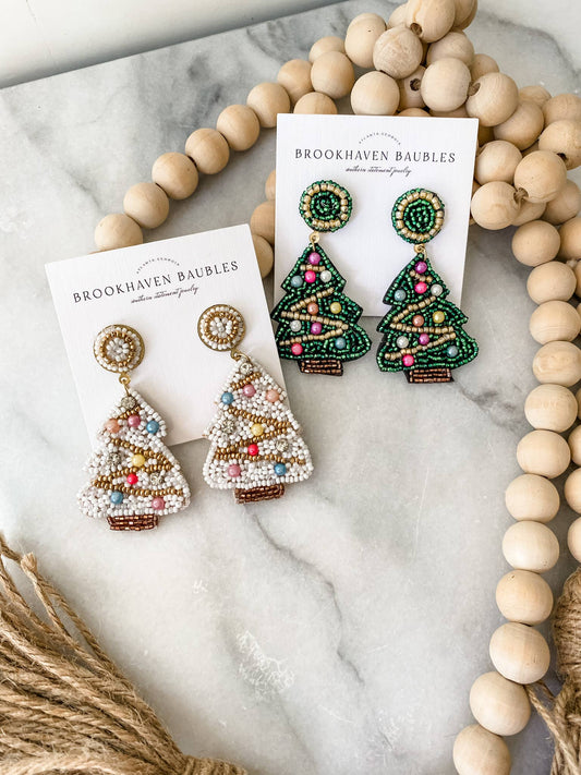 Christmas Tree Earrings (2 Color Options)
