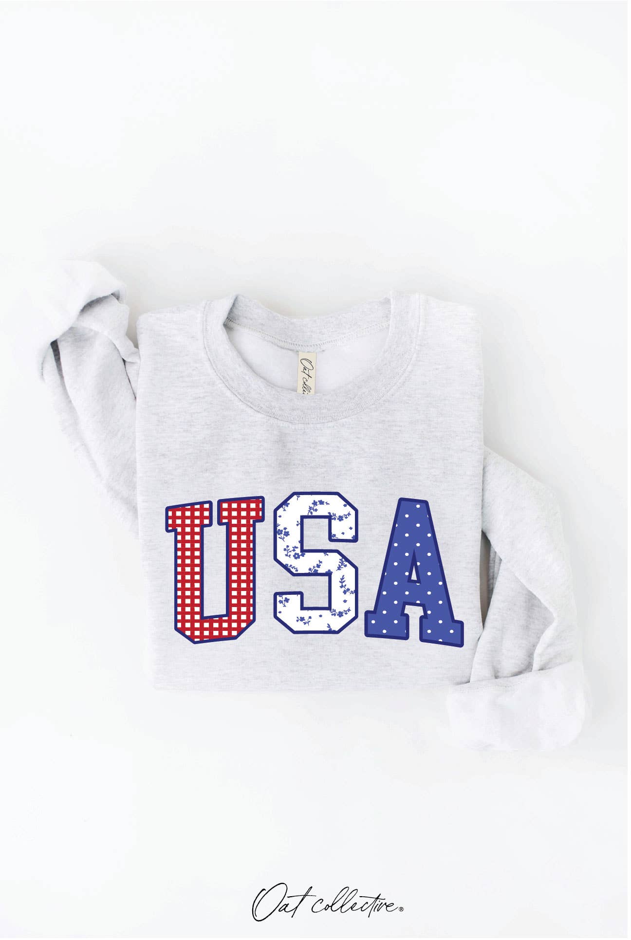 USA WITH PATTERN Graphic Sweatshirt