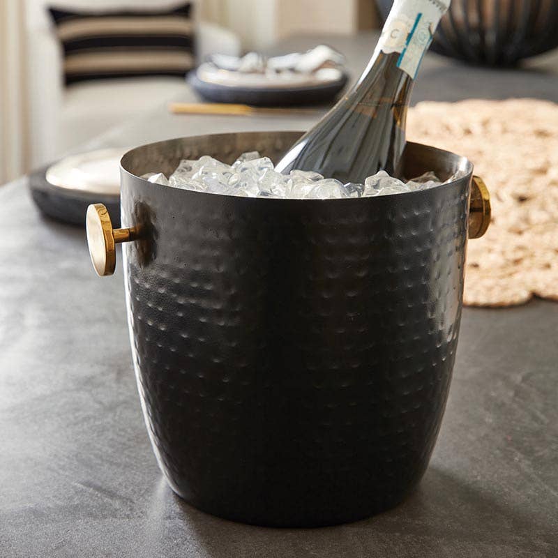 Black Hammered Champagne Bucket