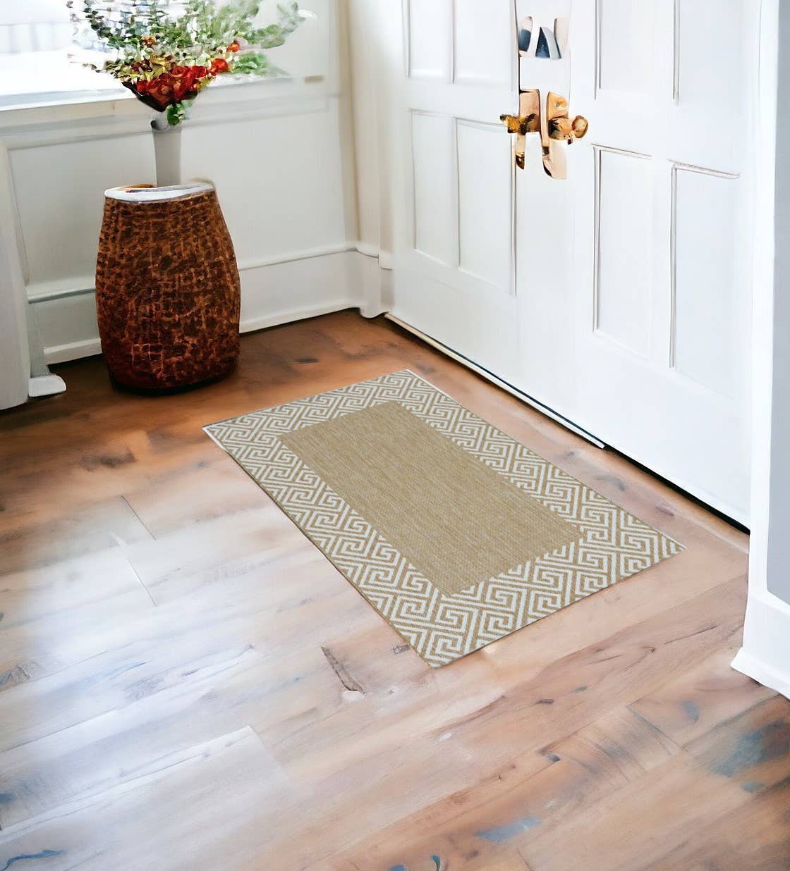 3' X 5' Natural Polypropylene Area Rug