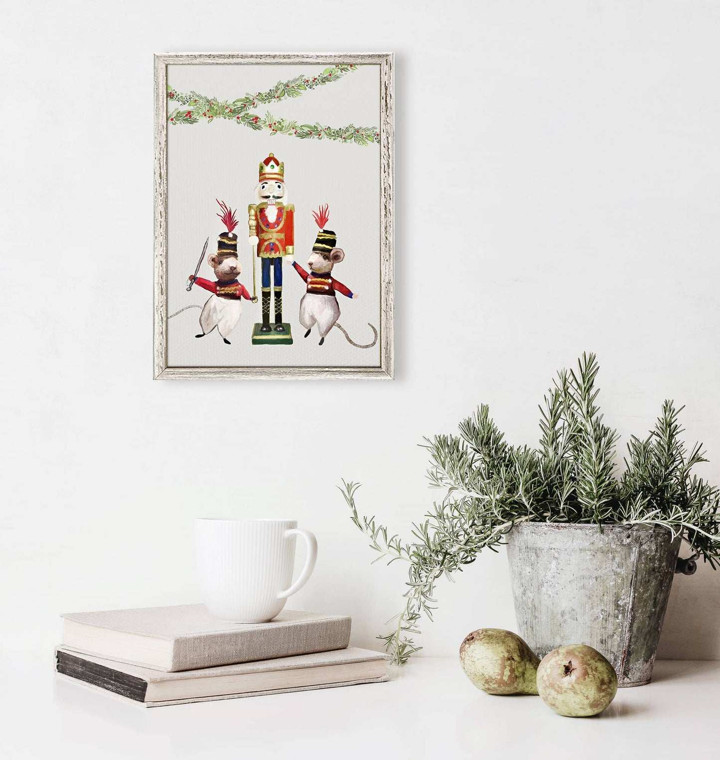 Holiday - Nutcracker Mice by Cathy Walters Framed Canvas