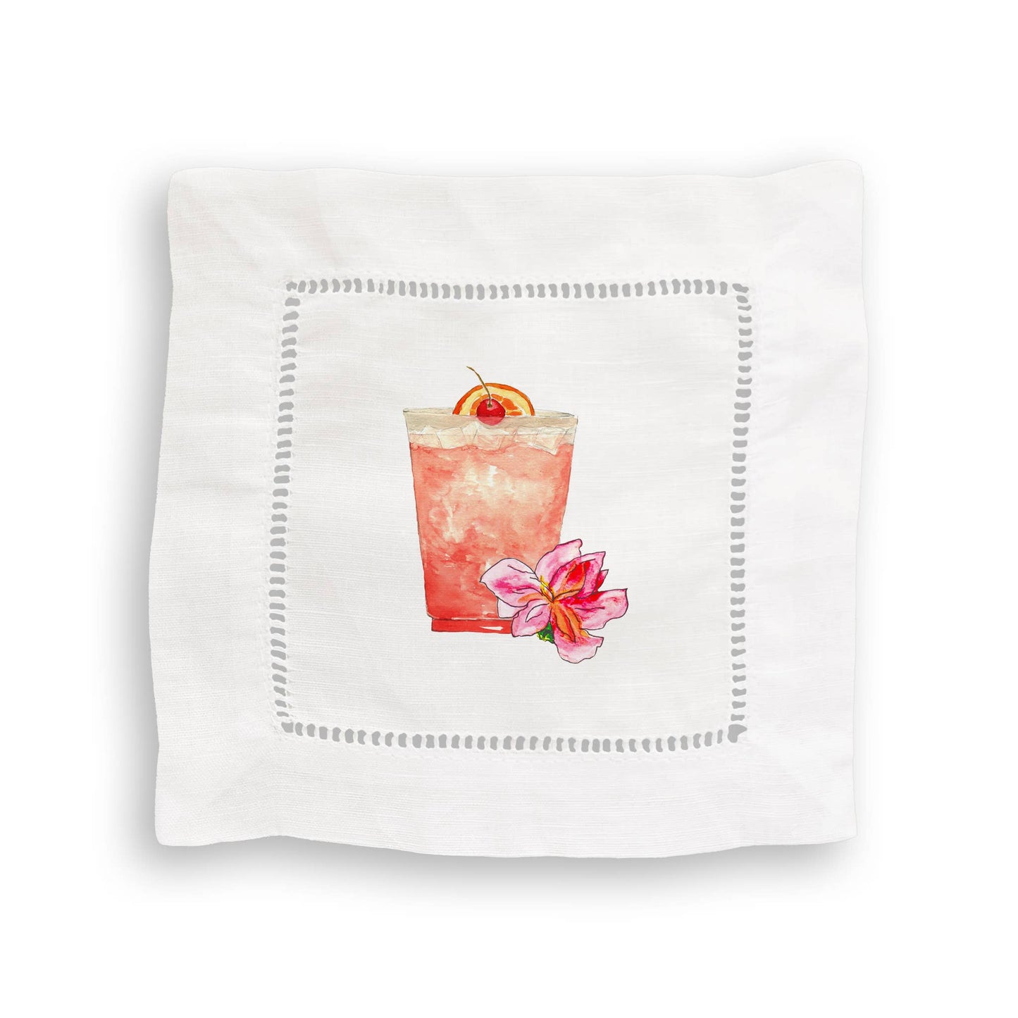 Augusta Mixed Linen Cocktail Napkin Set of 4