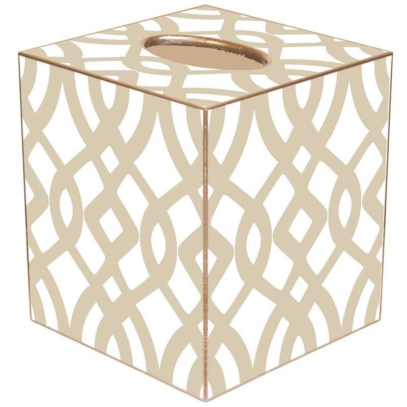 Tan Madison Tissue Box Cover