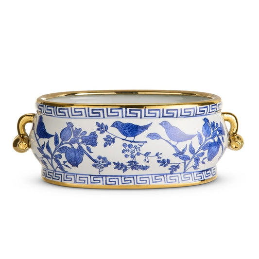 Chinoiserie Blue Bird Planter