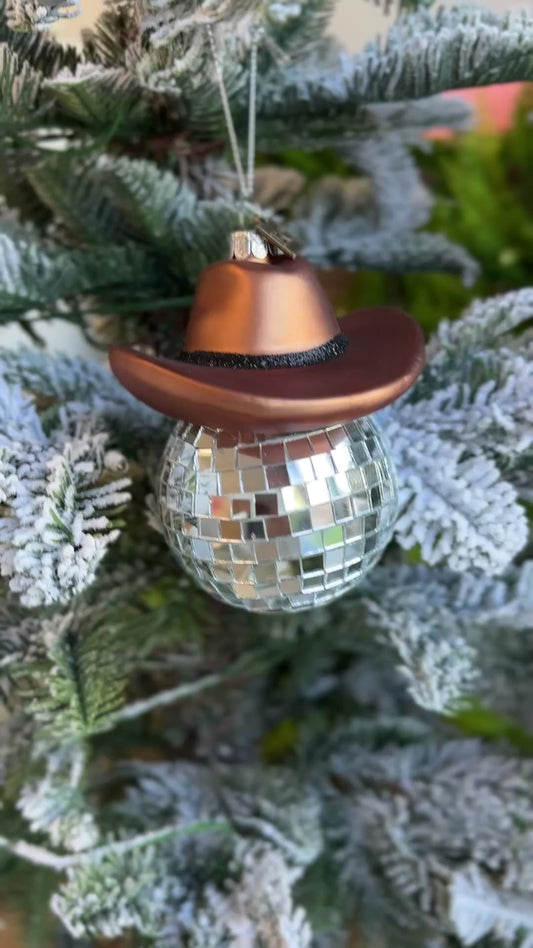 Eric Cortina Collection Cowboy Disco Ball Ornament