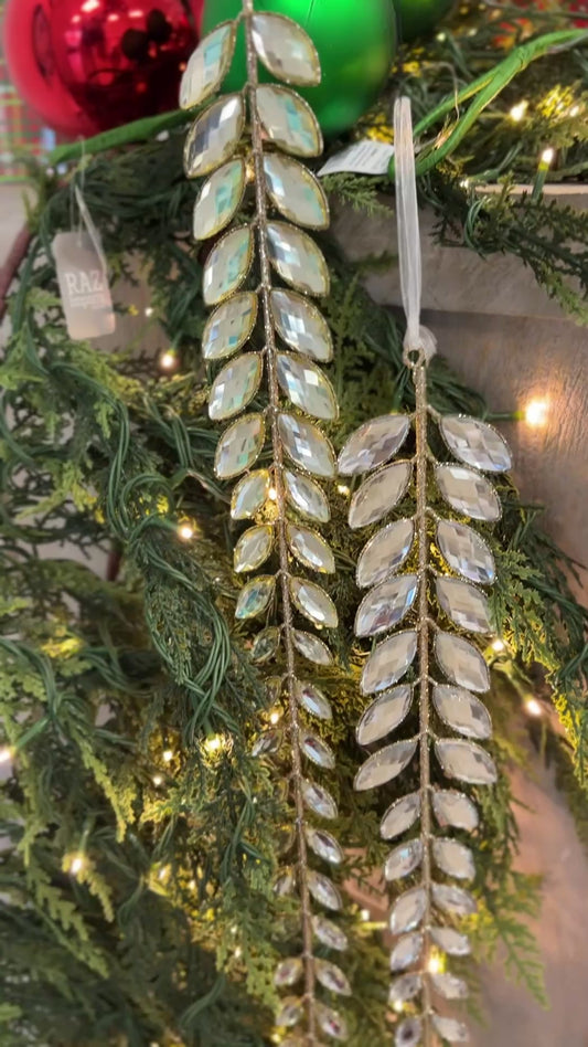 SALE! Champagne Gem Vining Drop Ornament